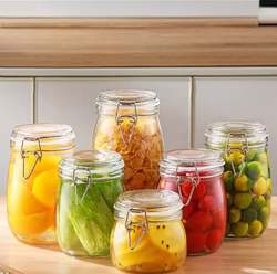 Glass Sealed Jar, Food-Grade Pickle Jar, Home-Use Wine Bottle, Empty Honey Bottle, Small Storage Jar