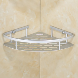Bathroom Shelf, Toilet Tripod, Restroom Corner Shelf, Wall-Mounted Storage, Single-Layer, No Drilling Required