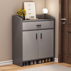 Simple Shoe Rack for Home Entrance, Solid Wood Shoe Cabinet, Living Room Storage, Entryway Cabinet, Minimalist Modern Balcony Storage Cabinet