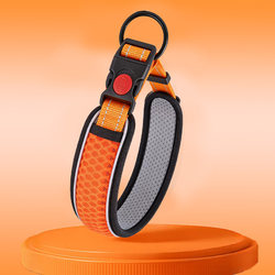 Reflective Breathable Dog Collar Leash Set, Non-Restrictive, for Pets Like Shiba Inu, Anti-Escape, Stylish Design