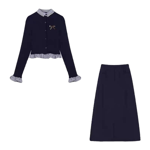 Couple outfit autumn and winter 2025 new ins super hot sweater men and women Korean loose French knitted sweater jacket trendy brand
