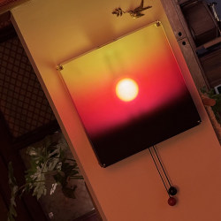Wireless Charging Wall Lamp Bauhaus Living Room Decoration Housewarming Gift Bedside Lamp Sunset Sunrise Bedroom Ambient Light