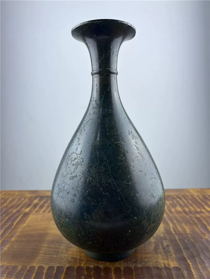 日本进口高岗铜器斑紫铜花瓶花道花艺花器花插花入铜瓶收藏-Taobao
