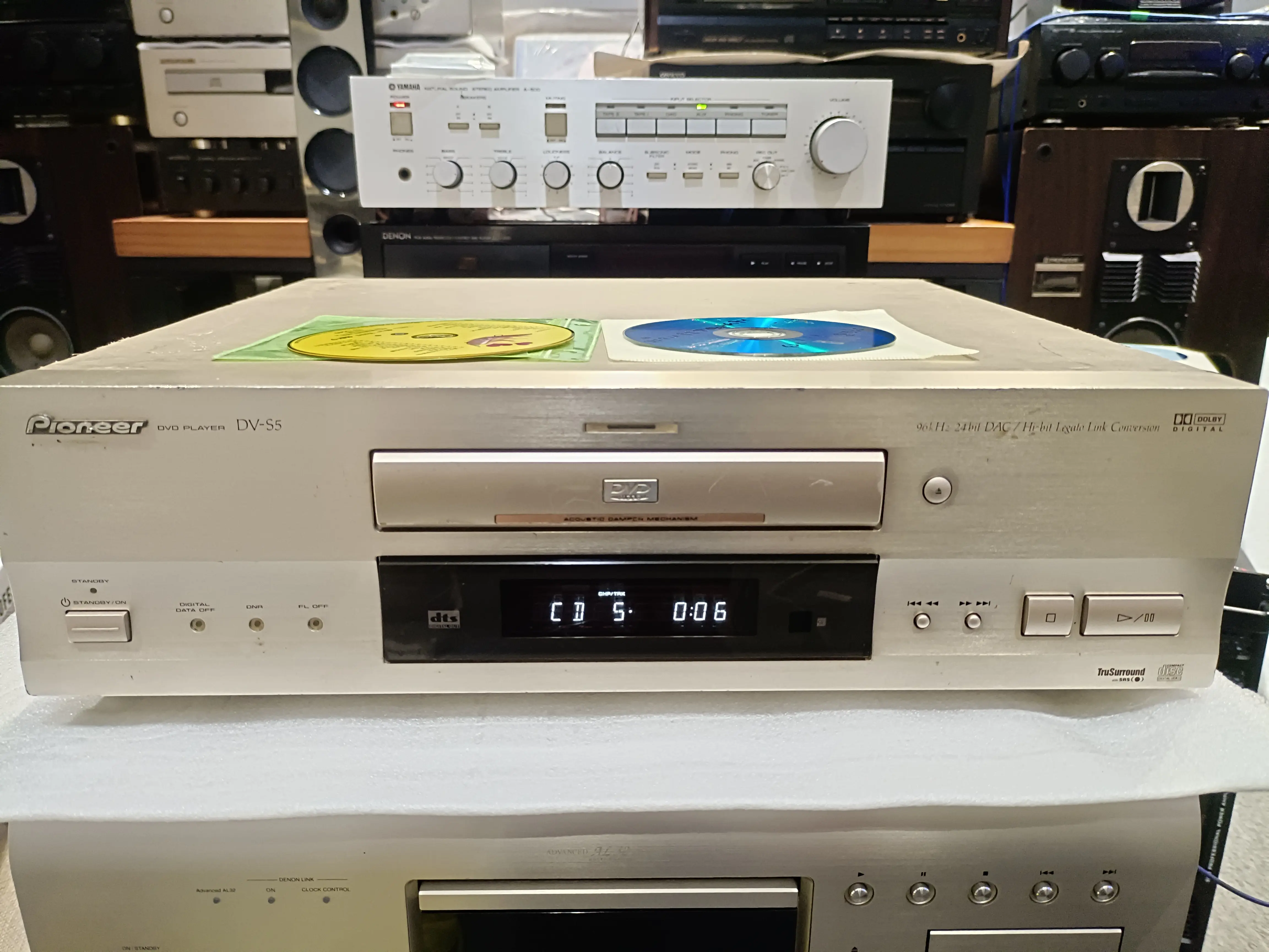 日本Pioneer/先锋DV-S5进口DVD发烧级cd机VCD影碟vnp1713a新光头