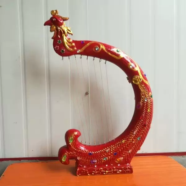戲曲影視道具箜篌敦煌飛天舞蹈箜篌豎琴馬頭琴琵琶三絃道具箜篌