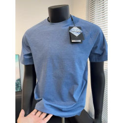 Haze Blue Cool Quick-Drying T-Shirt for Men, Summer Ice Silk Thin Breathable Sports Short-Sleeve Elastic Fitness Half-Sleeve
