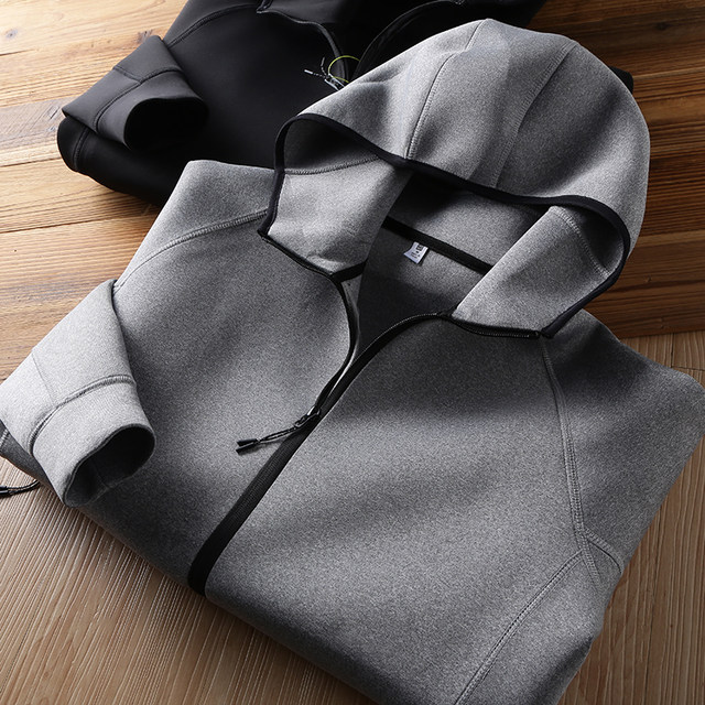 GETADME Gray Lamb Wool Vintage Hooded Sweatshirt Cardigan Women Retro New Spring and Autumn Double Zipper Design Waist Sweatshirt main image 1