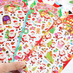 Christmas Stickers Cartoon Santa Claus Holiday Account Stickers Hot Stamping Crystal Stickers Decorative Guka Mobile Phone Stickers