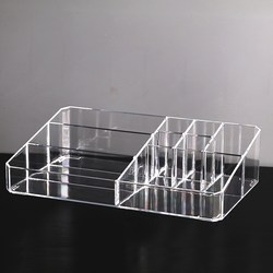 Extra Large Cosmetic Storage Box, Acrylic Transparent Skin Care Product Desktop Organizer, Home Bathroom Lipstick Holder