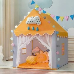 Playhouse Small House Castle Princess House Sleeping Pretend Play Toy Mosquito Net Birthday Gift Tent Children's Indoor