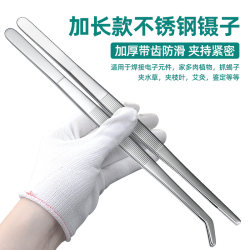 Tweezers tool repair stainless steel extra long thickened succulent
