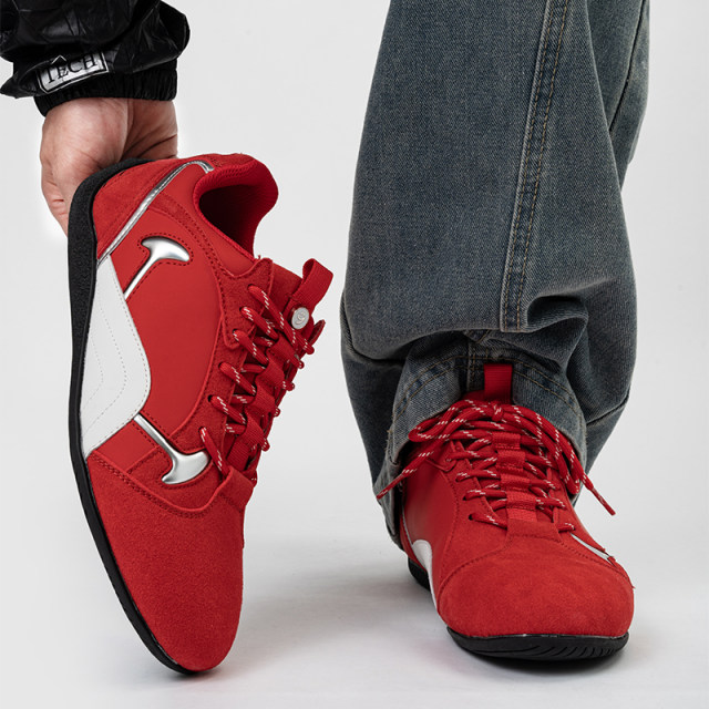 Red Racing Shoes Fashion brand smiling red racing shoes for men and women niche couples ...
