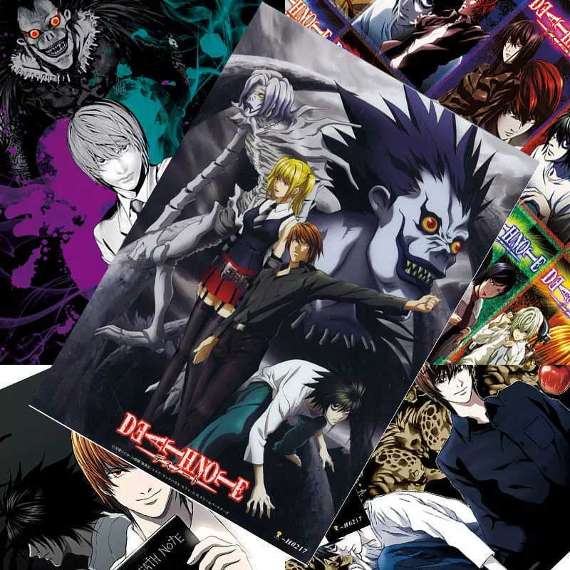 死亡筆記本海報新款death Note周邊宿舍房間夜神彌海砂高清牆貼壁紙 Taobao