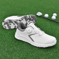 Guoogul Golf Shoes Casual Sports Shoes for Men and Women Outdoor Waterproof Non-Slip Men's Shoes Rotating Buckle Women's Shoes