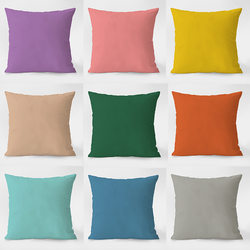 Solid Color Square Simple Luxury Cushion Cover for Sofa, Living Room, Office, Nap, and Back Support