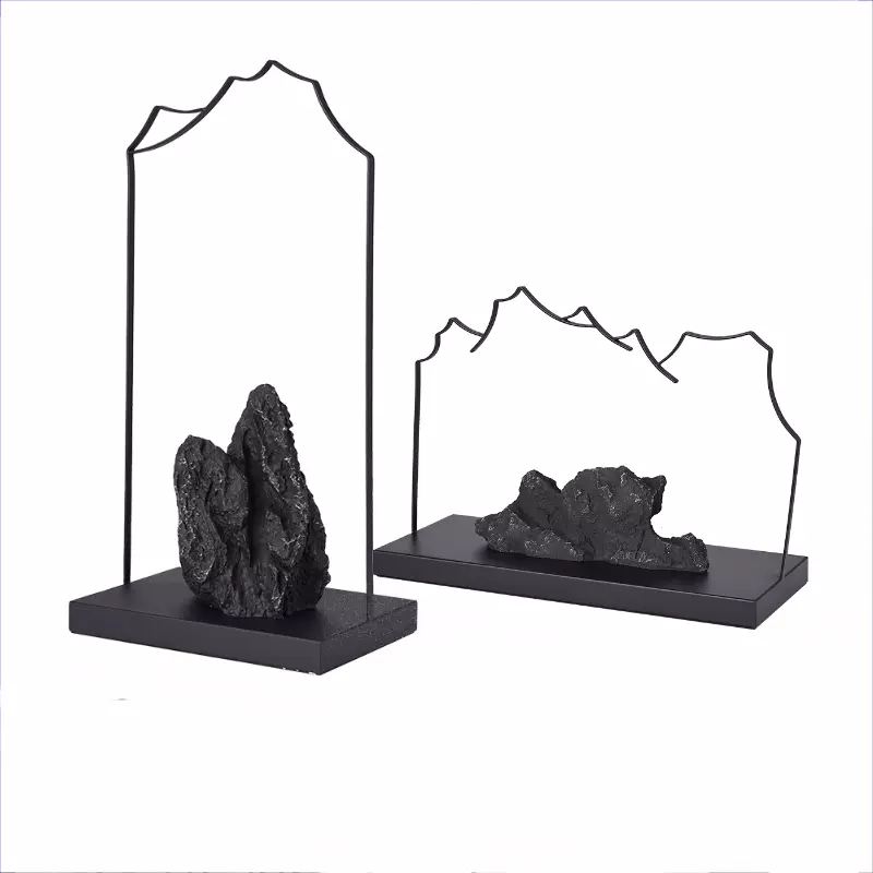 山形创意精致工艺品书房新中式美容院客厅玄关家居软装桌面摆件