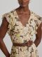 Lauren/Lauren Women's Clothing 25 Years Early Spring Slim Edition Floral Pattern Frilled Georgette Dress
