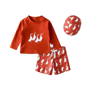 
Children's swimsuit boys split long-sleeved baby professional training swimsuit boys quick-drying sun protection swimsuit girls