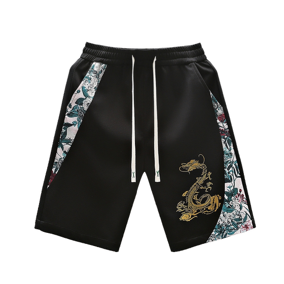 Chinese style shorts Men's summer thin loose men's pentacar pants men's national tide brand handsome sports casual pants
