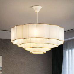 New Chinese-Style Fabric Chandelier for Restaurant, Hotel Banquet Room, Project, Living Room, Bedroom, Villa, Hotel Lobby Ceiling Light