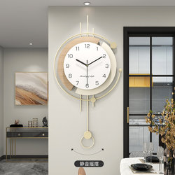 Cream-Style Light Luxury Clock Wall Clock for Living Room 2025 New Model Modern Simple and Elegant Entrance Wall Clock with a High-End Feel