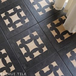 Medieval Style Matte Black Tiles 300×300 Non-Slip Floor Tiles for Living Room, Restaurant, Homestay, Balcony, Bathroom