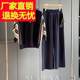 Fashionable casual suit for women, mid-sleeved autumn suit new large size ice silk fashionable and fashionable wide-leg pants two-piece set

