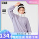 Semir sweatshirt for women 2023 winter new half-zipper turtleneck top student loose oversize casual women's clothing
