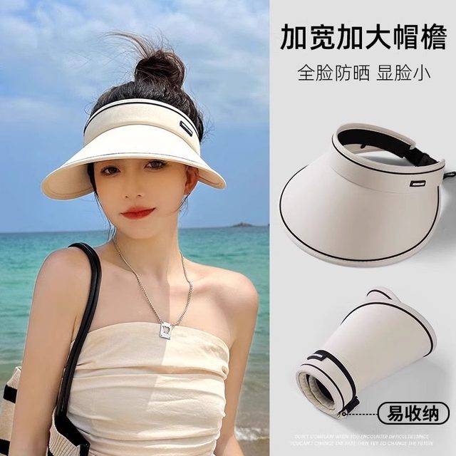 Hat Women's UV Protection Sun Protection Hat 2024 New Empty Top Hat ...