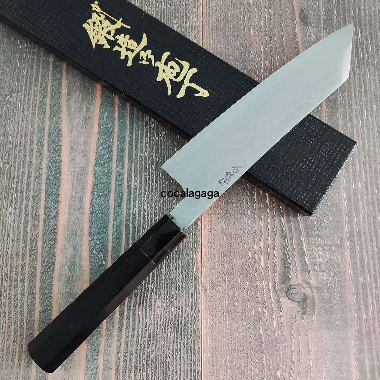 2本セット　細銀巻黒水牛角黒檀八角柄　柳刃240 三段銀巻 黒水牛角 柳刃7寸 黒檀八角柄 柳刃210 手作り 包丁柄