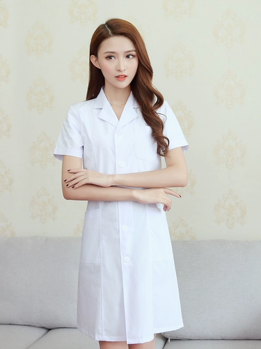 Летний белый халат, униформа врача, тонкая униформа медсестры для работы, для салонов красоты