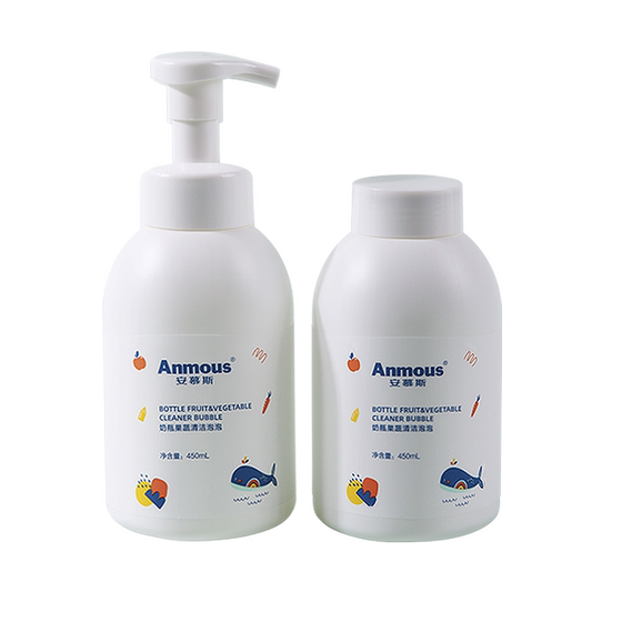 Anmes milk bottle cleaning agent baby tableware, toys, cleaning baby fruit, vegetable, wash fine foam, wash dishwashing fluid
