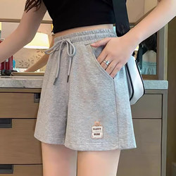 Women's Sports Shorts 2025 New Summer Outdoor Running Pure Cotton Plus Size Loose High-Waisted A-Line Slimming Casual Pants