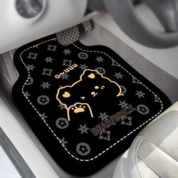 Car Floor Mats, Universal Cartoon Cute Carpet Mats, Diatomaceous Earth, Driver's Seat, Anti-Dirt, Easy to Clean, Single Piece for Car Interior, Universal