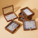 Walnut color jewelry box ring necklace storage box earrings earrings bracelet jewelry box solid wood jewelry box