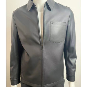 Lubao 2025 autumn new matte sheepskin leather jacket men's high-end business casual lapel jacket