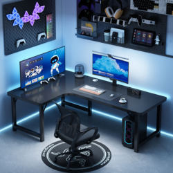 Computer Desk, Home Bedroom Desk, Living Room Study Table, Office Writing Desk, Reading and Work Double Desk, Gaming Desk