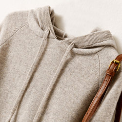 Off-Season Clearance Age-Reducing Hooded Sweatshirt for Women, Cashmere Sweater, Autumn Knitwear, Thin Loose Pullover Hoodie for Outerwear