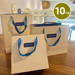 Simple Tote Bag, Clothing Store Bag with Logo, Mid-Autumn Festival Gift Paper Bag, High-End Shopping Bag, Thickened Tote Bag