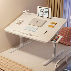 Folding Table for Bed, Dormitory Bed Table, Dorm Room Bay Window Desk, Small Table for Bed, Lazy Bed Table, Balcony Small Table, Home Use