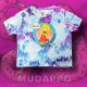 Export baby blue -purple cartoon tie dyeing color street swag sweetheart y2k hot girl cute soft cute short -sleeved T -shirt
