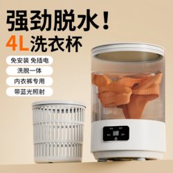 New Small Underwear Mini Washing Machine, Fully Automatic Dormitory Washing and Drying All-In-One Machine, Sock Washing Machine