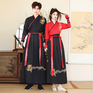 Martial arts ancient costume couples improved Hanfu men and women Chinese style student graduation photos service Shelong Yin performance service
