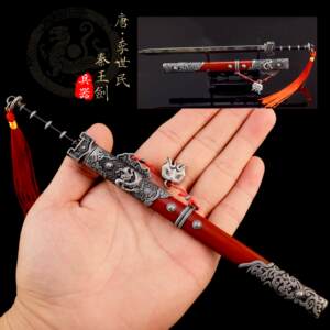 
Li Shimin Sword of Tang Dynasty, Emperor Taizong of Tang Dynasty, Li Shimin wearing sword, Qin King Sword, metal mini model 1/6 soldier Qin Sword