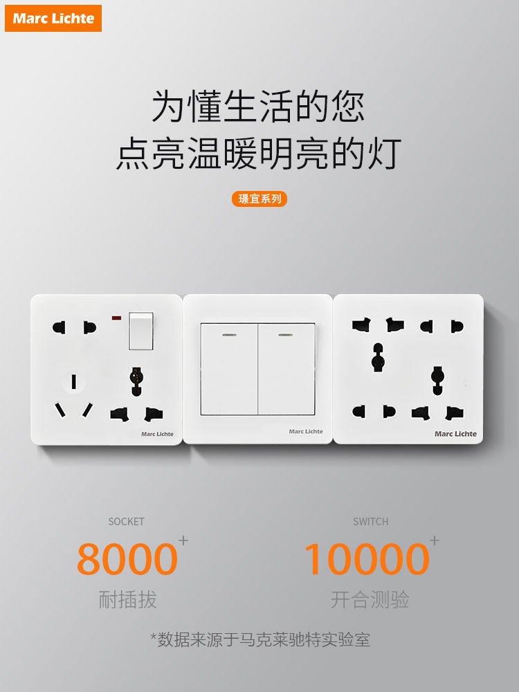 Gaston gerin Type 86 10-Hole Socket Panel - Multi-Hole Switch Panel