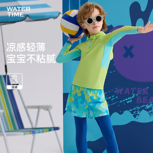 
WaterTime children's swimsuits for men's middle-aged children's new style long-sleeved trousers diving hot spring warm cold sun protection clothes