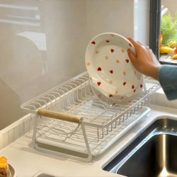 Kitchen Drain Rack, Dish Rack, Tableware Storage Rack, Multifunctional Bowl Counter Top Iron Art Kitchenware Water Cup Storage Basket