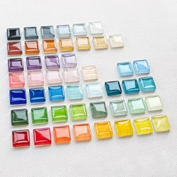 1kg 1.5cm Crystal Mosaic Creative Materials DIY Handmade 15mm Translucent Colored Glass Cut-Out Design