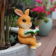Cartoon rabbit reading a book, TV cabinet ornament flower pot decorate garden courtyard decoration landscape