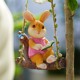 Rabbit reading book swing tree pendant garden balcony decoration wall hanging kindergarten courtyard outdoor animal ornament